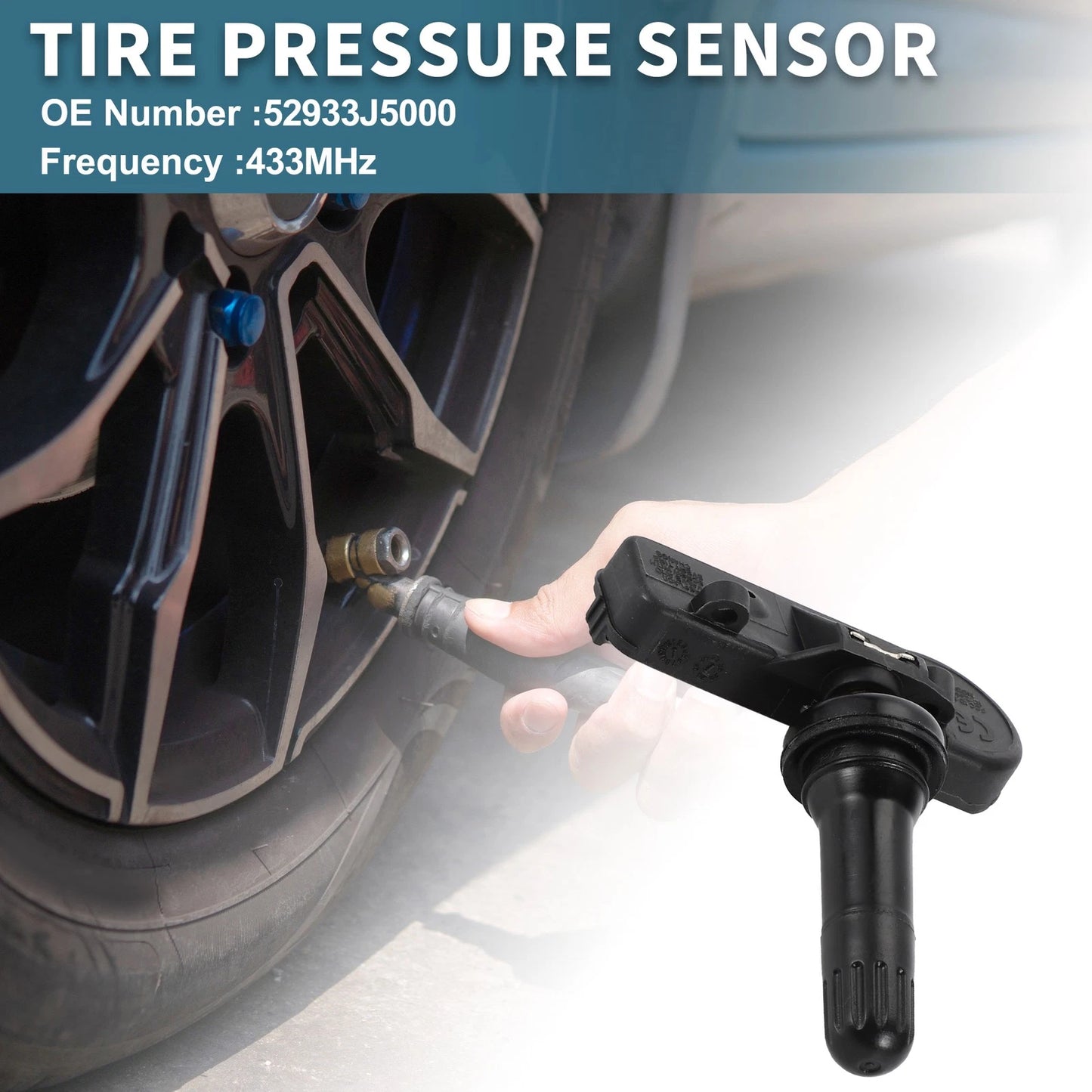 Tire Pressure Sensor 433MHz for Kia Stinger (2018-2023) 1pc