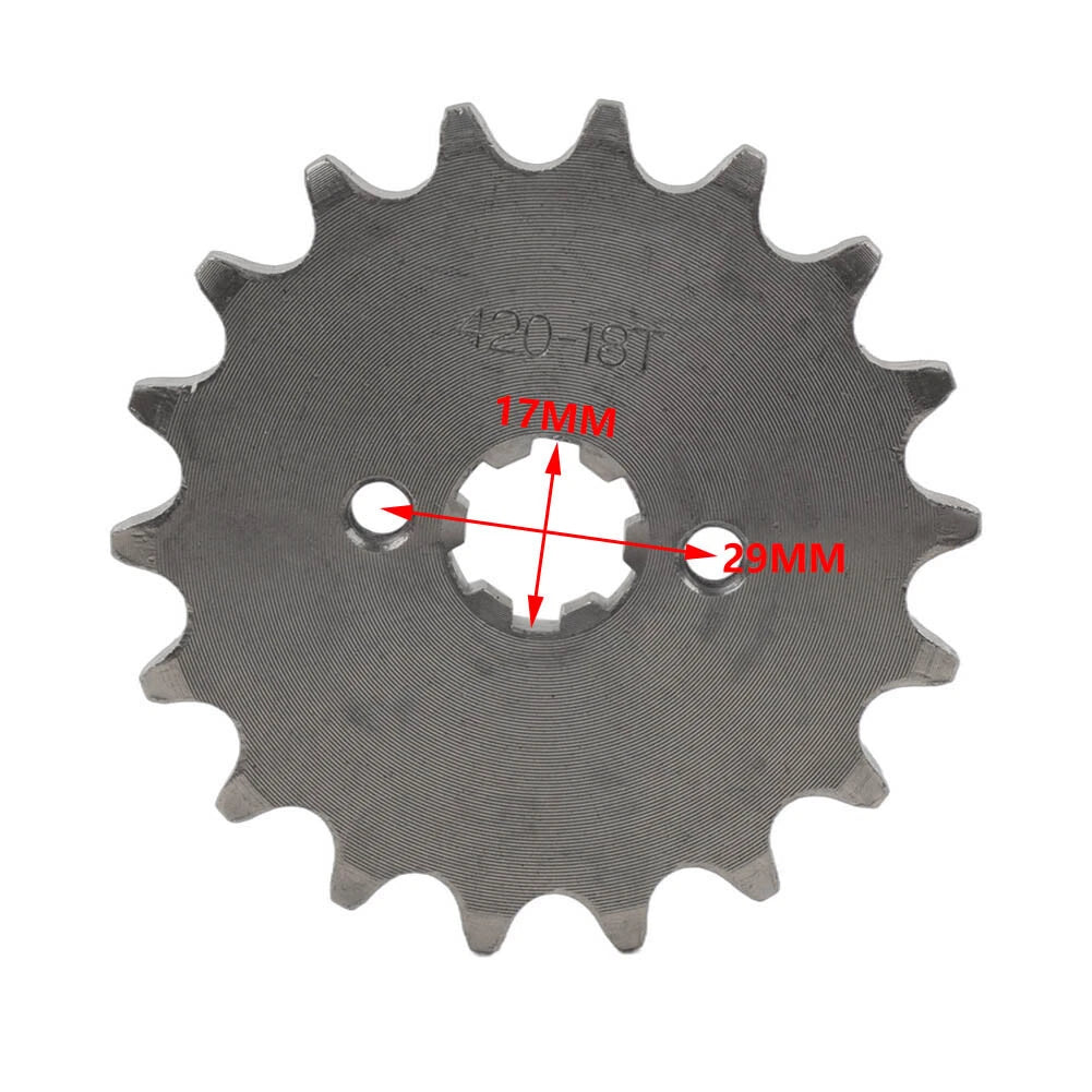 1x 17mm 18T Front Sprocket for 50cc 70cc 90cc 110cc 125cc 140cc ATV Dirt Bike