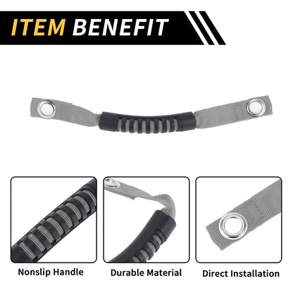2 x Roll Bar Grab Handles for Jeep Wrangler Roof Rope Handle Gray