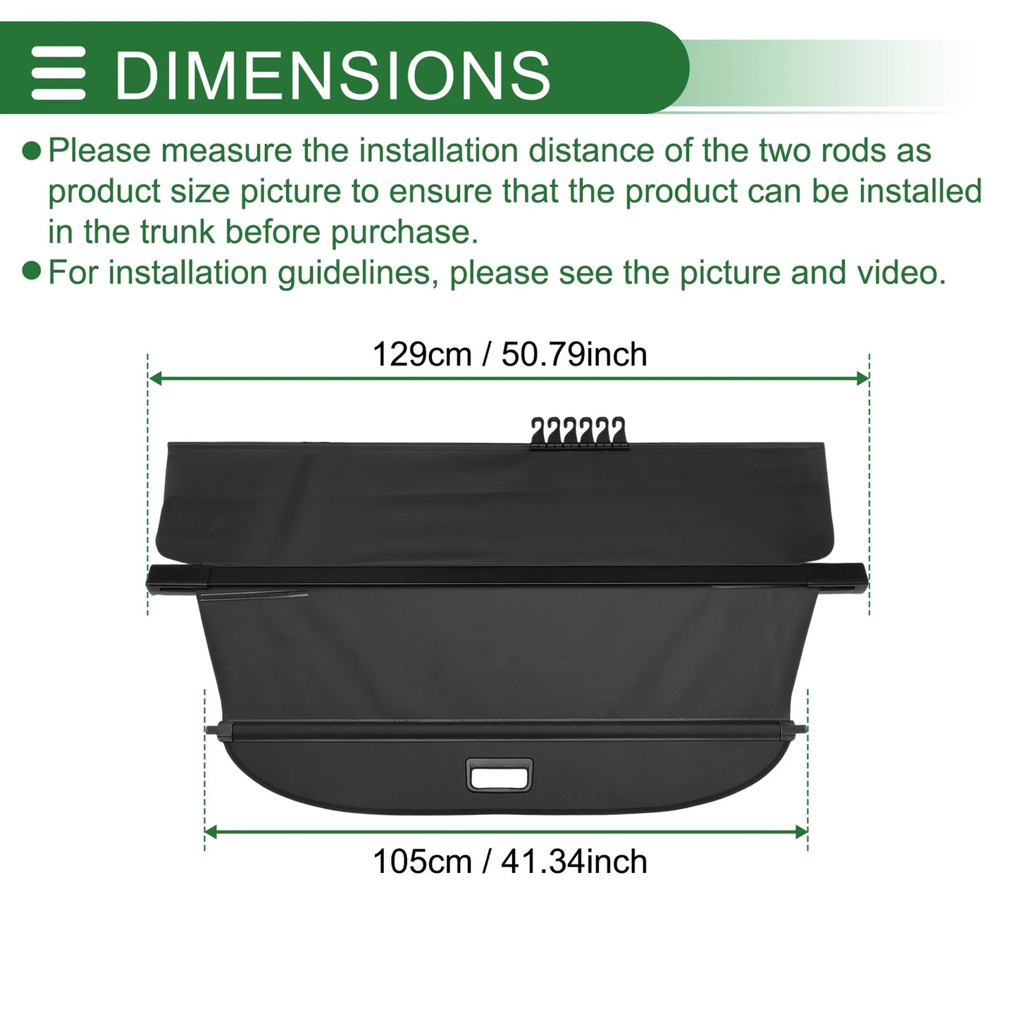 Cargo Cover for Peugeot 5008 (2017-2021) Gloss Black