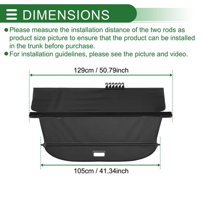 Cargo Cover for Peugeot 5008 (2017-2021) Gloss Black