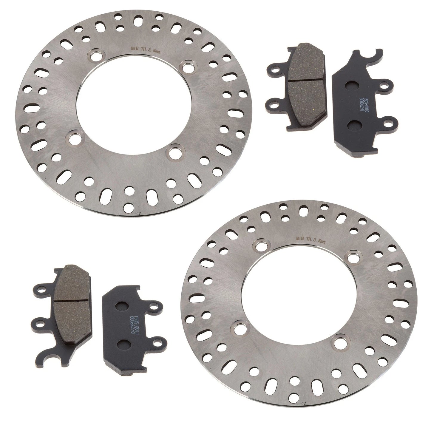 Front Brake Rotors & Semi-Metallic Pads for Yamaha Wolverine 850 (2018–2025)