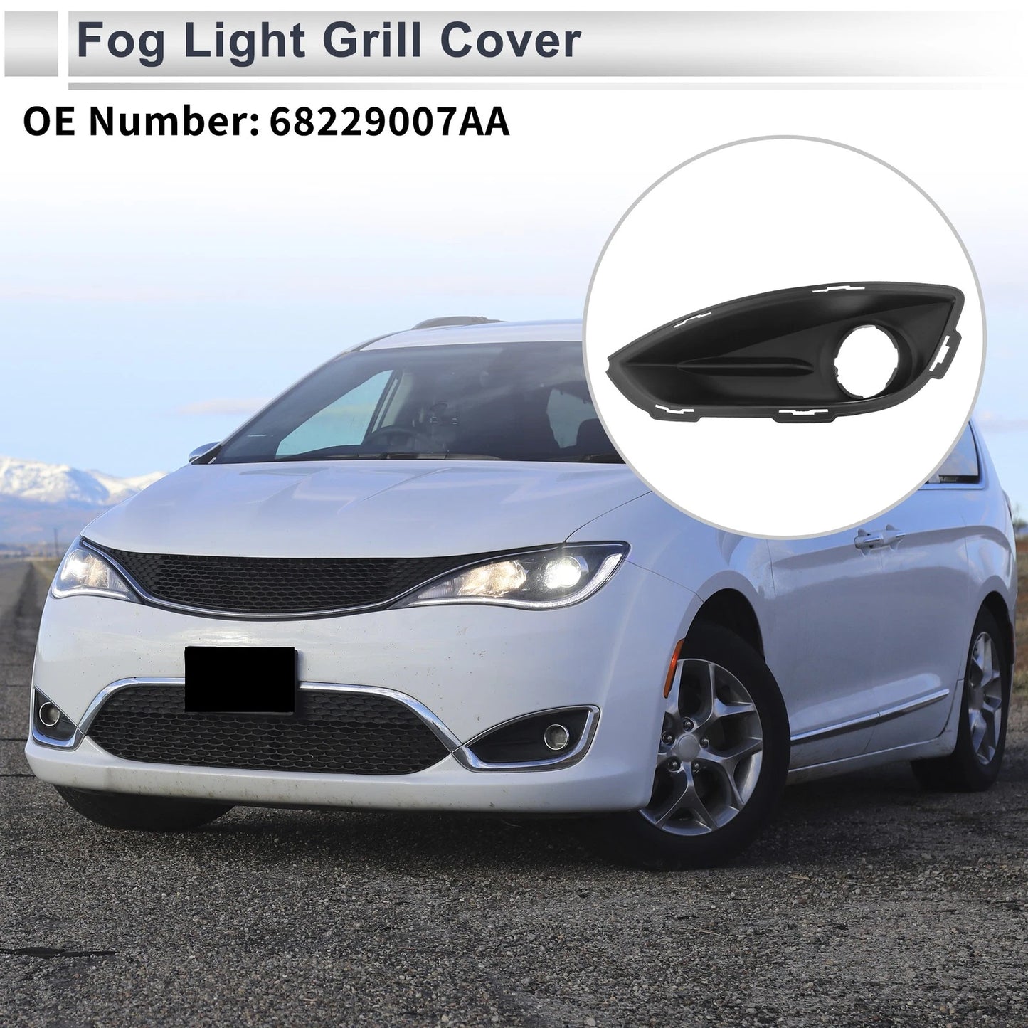 1 Pc Car Front Left Fog Light Grill for Chrysler Pacifica (2017-2020)