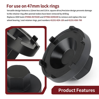 47mm Seal Bearing Retainer Tool for Honda CR500R 87-88, CRF450X 2005-2024