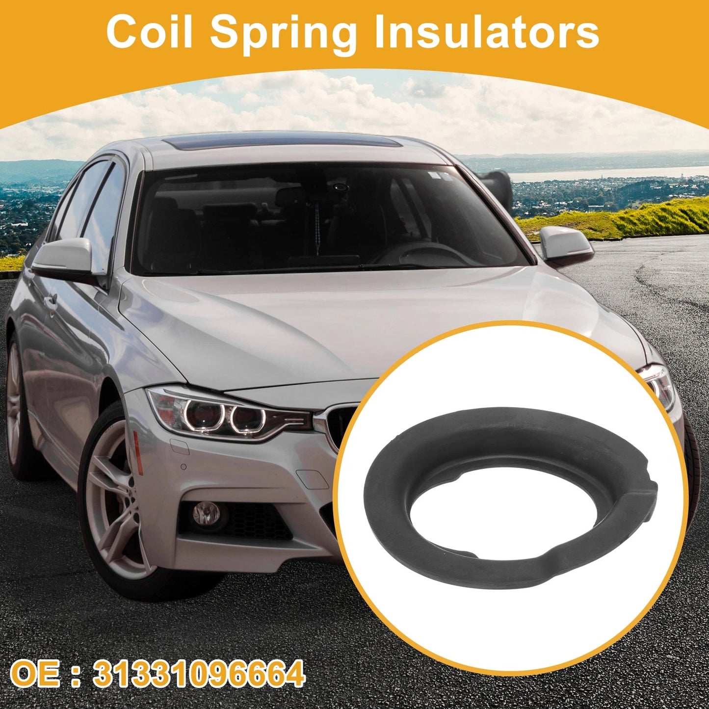 1 Pc Rubber Coil Spring Insulators for BMW 550i (2006-2010)