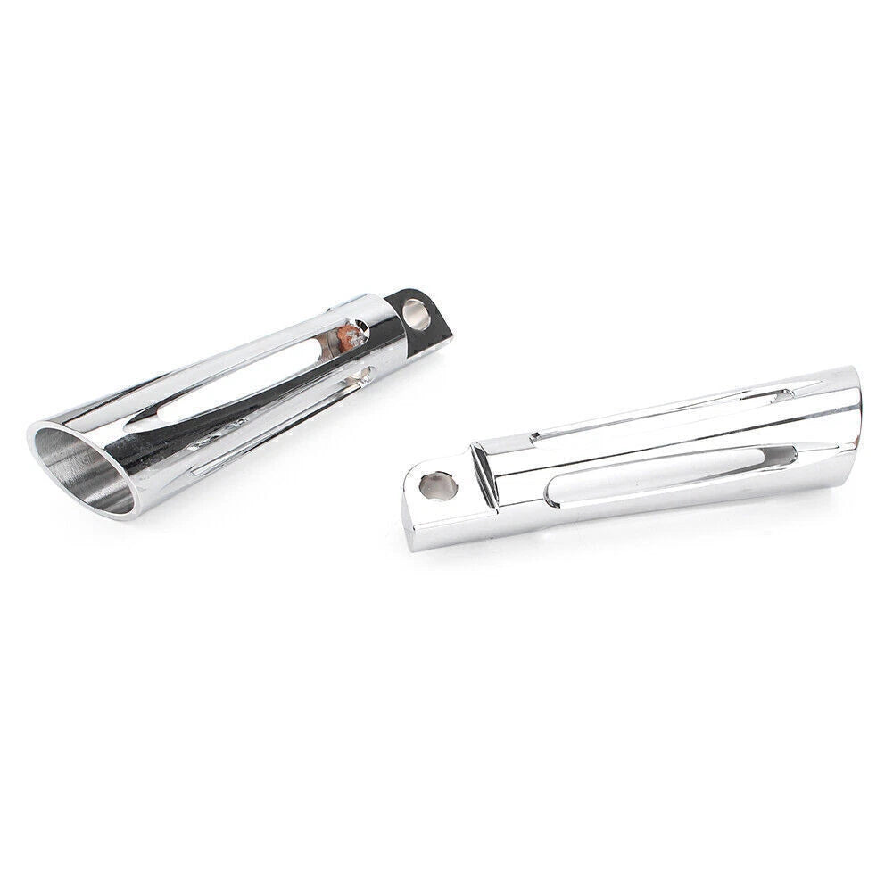 Chrome Front Foot Pegs & Pedal Pads for Harley Touring Road King (1991-2015)