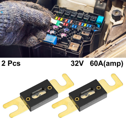 2 x Fuse Replacement 60A ANL Fuses for Car Truck Motorcycle Boat Audio CDs