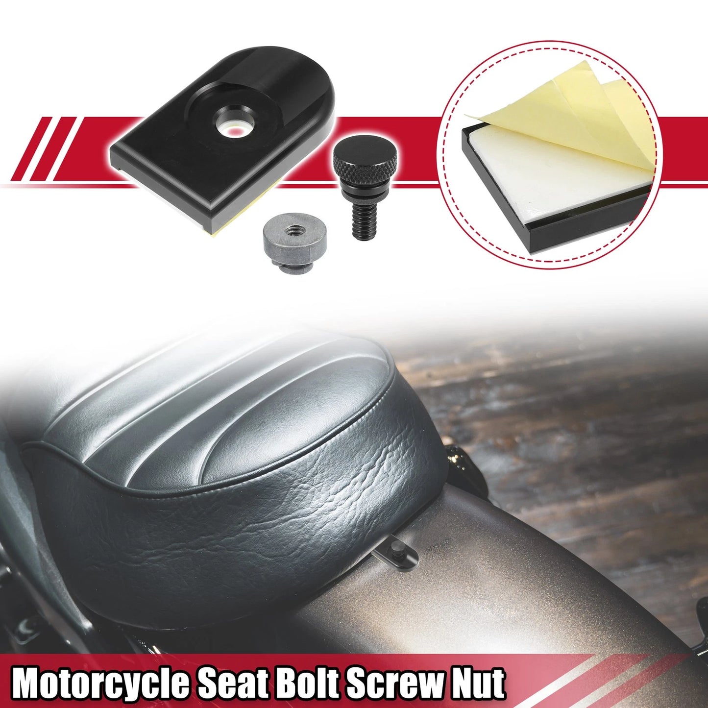 Seat Bolt Screw with Cover Nut Set for Harley Davidson Dyna (2006–2017)