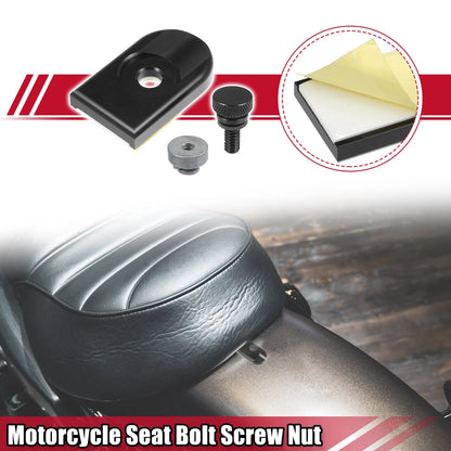 Seat Bolt Screw with Cover Nut Set for Harley Davidson Dyna (2006–2017)