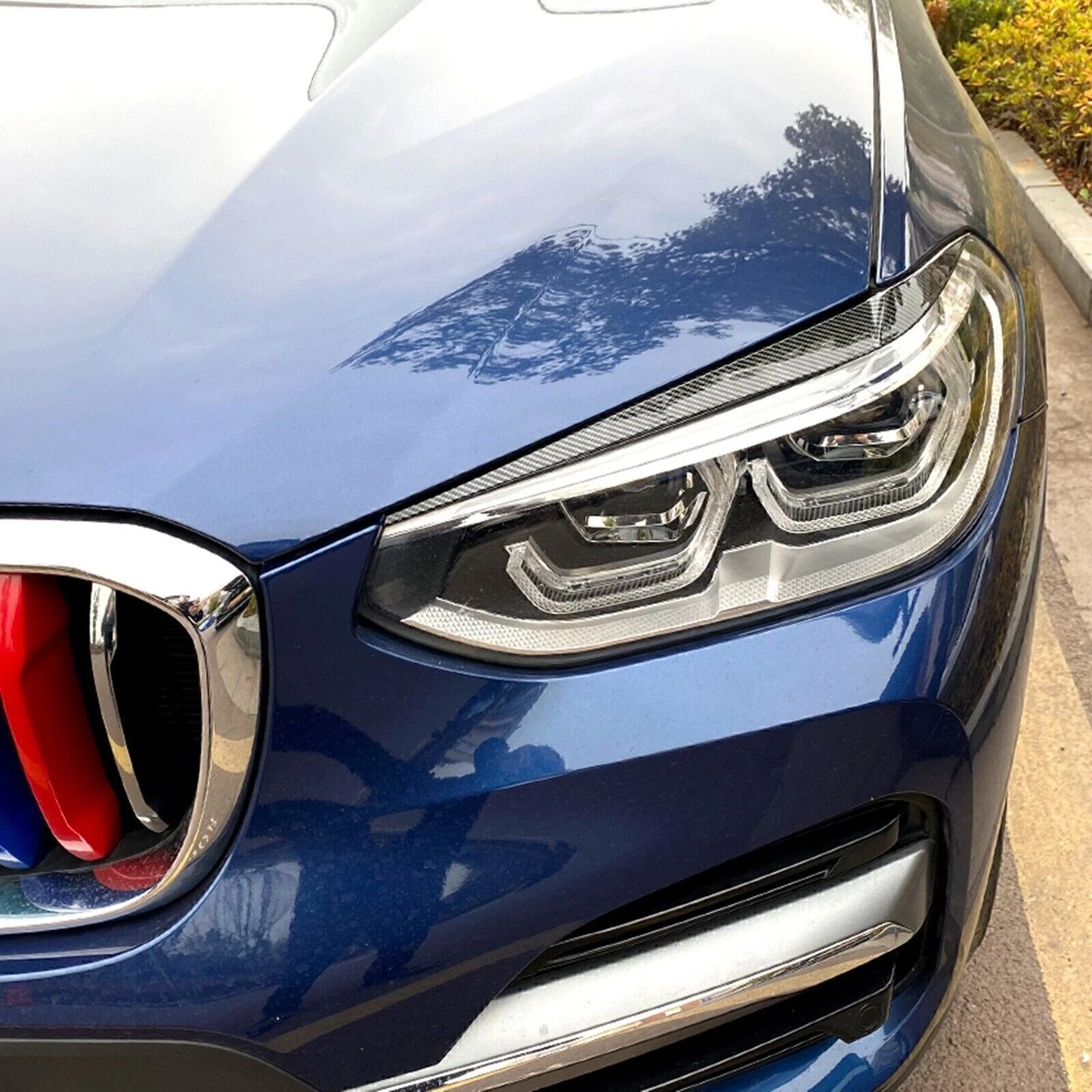 2 x Headlight Eyelid Covers for BMW X3 X4 G01 G02 (2018-2022)
