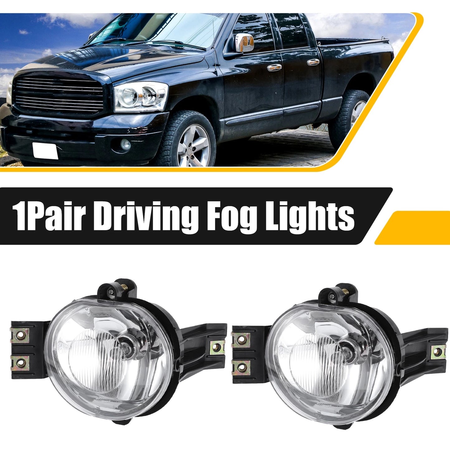 Fog Lights with Bulbs for Dodge Ram 1500 2500 3500