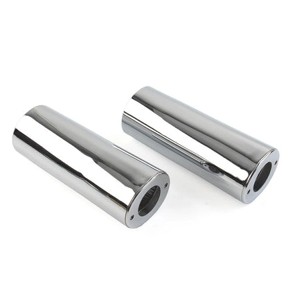 Smooth +2" Extended Fork Slider Covers for Harley Street Glide, Road King, Softail (2006-2023)