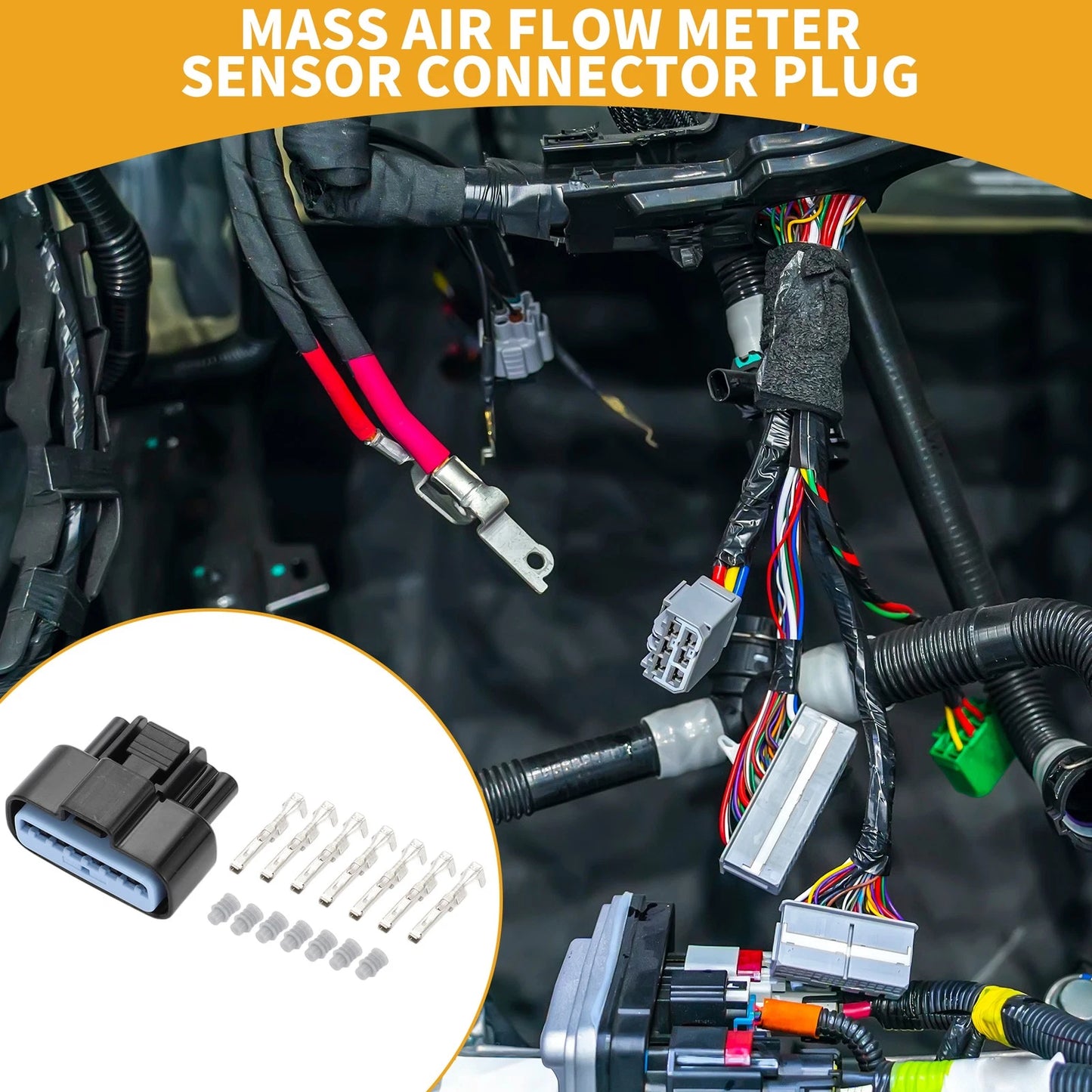 7 Pin Mass Air Flow Meter Sensor Connector Plug for Dodge (No MD336501)