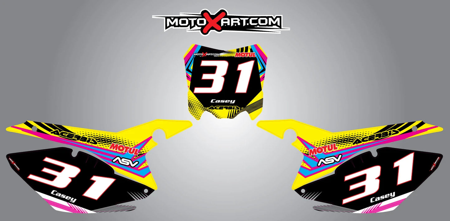 Custom Neon Style Graphics for Honda CRF 250 (2014-2015)