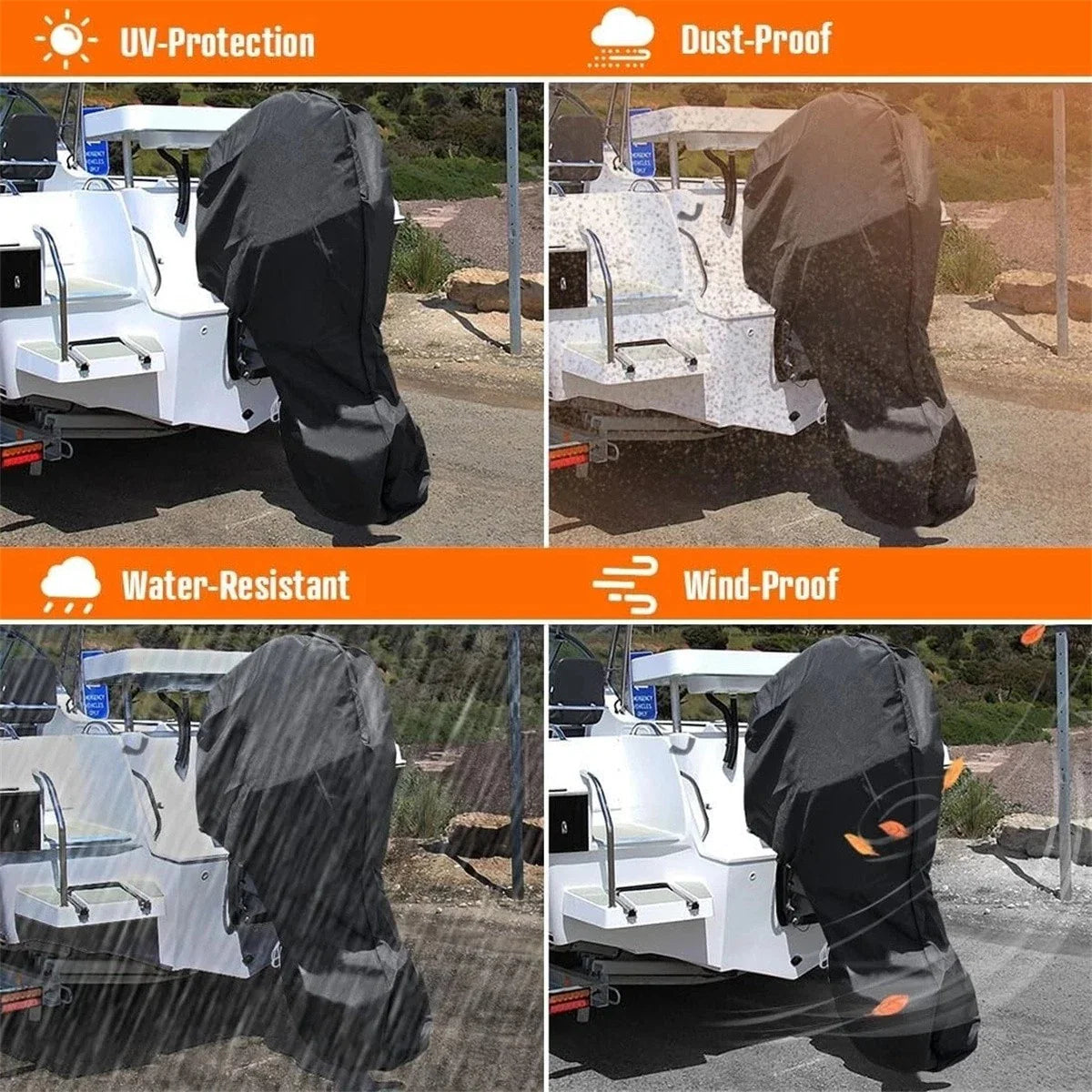 Heavy Duty Outboard Motor Engine Cover for Waterproof 60-100HP Models