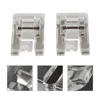 2 x Satin Stitch Snap-On Presser Feet for Juki Brother Singer Janome Babylock