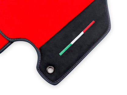 Red Car Mats for Ferrari 360 Modena with Alcantara Leather (2000-2005)