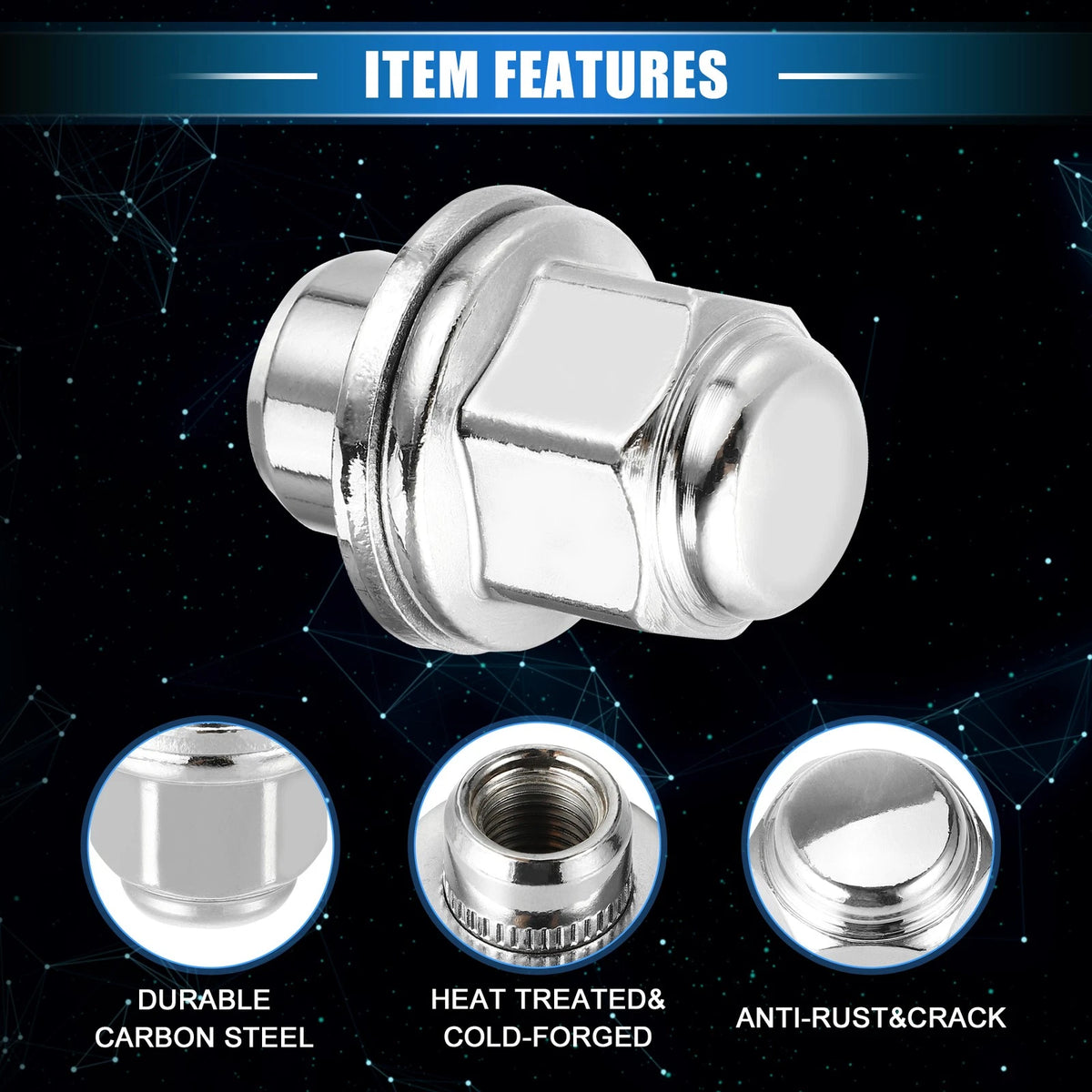 20 x Wheel Lug Nuts M12x1.5 for Toyota Avalon, Camry