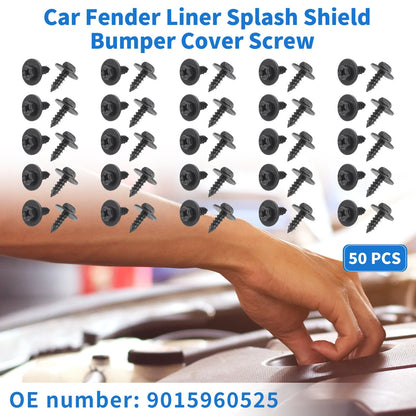 50 Pcs Fender Liner Splash Shield Bumper Cover Screws for Toyota Avalon