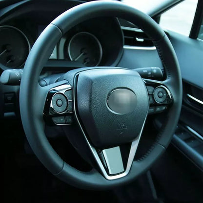 Steering Wheel Cover Trim ABS Glossy Black for Toyota Harrier Venza (2020-2024)