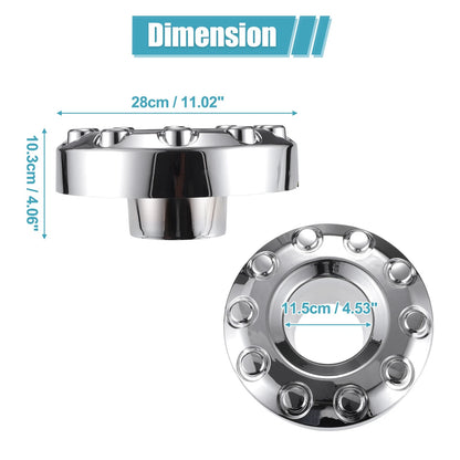 Front Wheel Center Hub Caps Covers 10 Lug Chrome for Ford F450 F-550