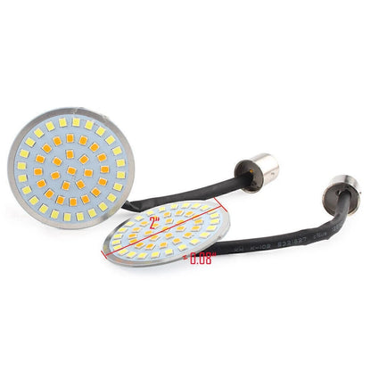 1157 Amber LED Turn Signal Inserts for Harley Davidson Motorcycles