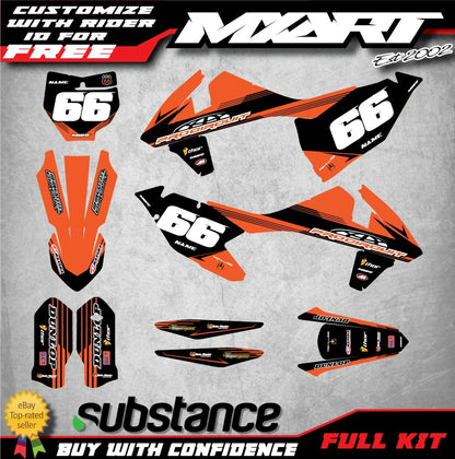 Custom Decals Full Sticker Kit for KTM SX 125 (2016-2018)