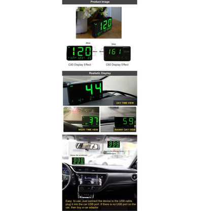 HUD Head-Up Display Digital Speedometer for Motorcycle