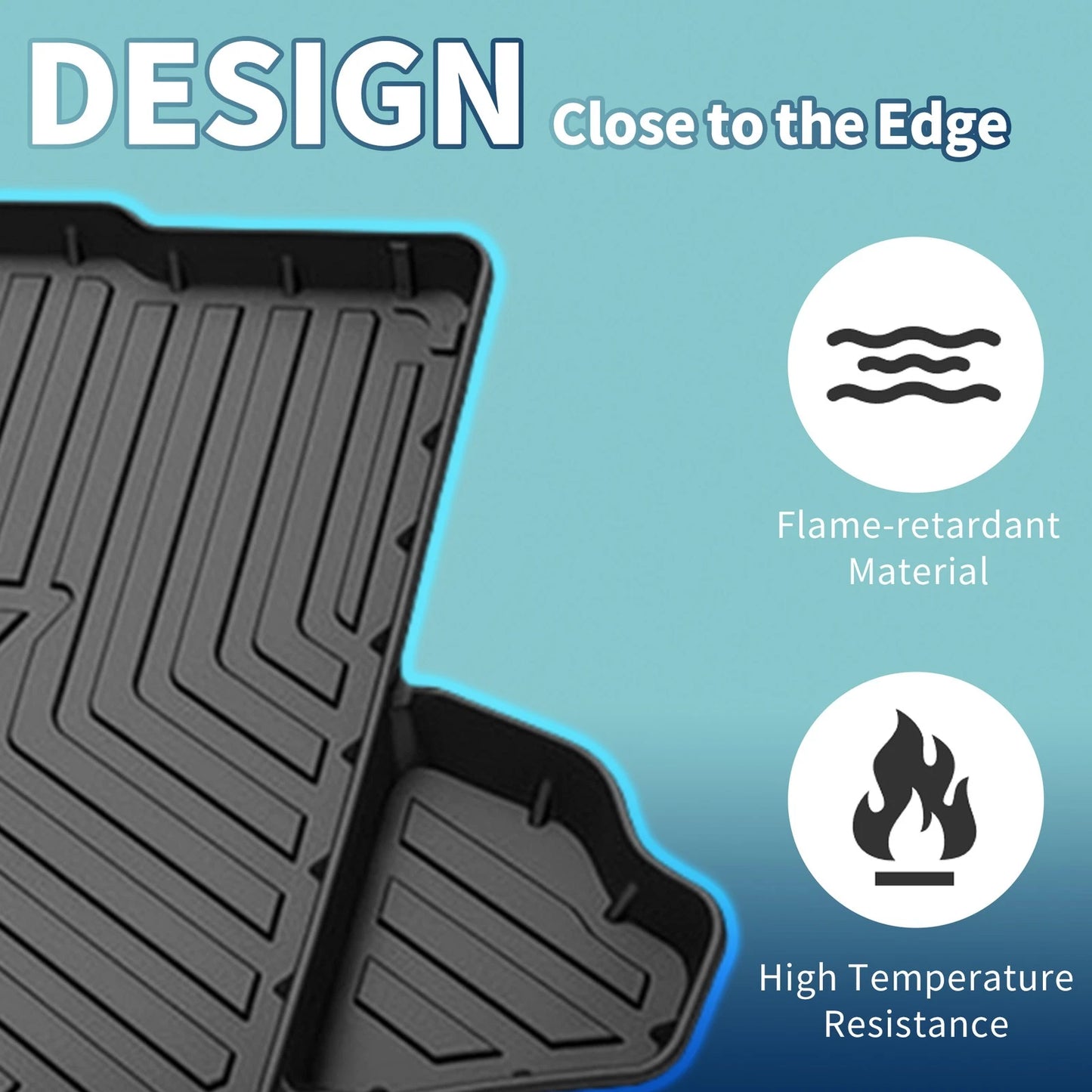 Flat Face Cargo Liner Rear Trunk Mat for Honda CR-V (2017-2022) 1 Pc