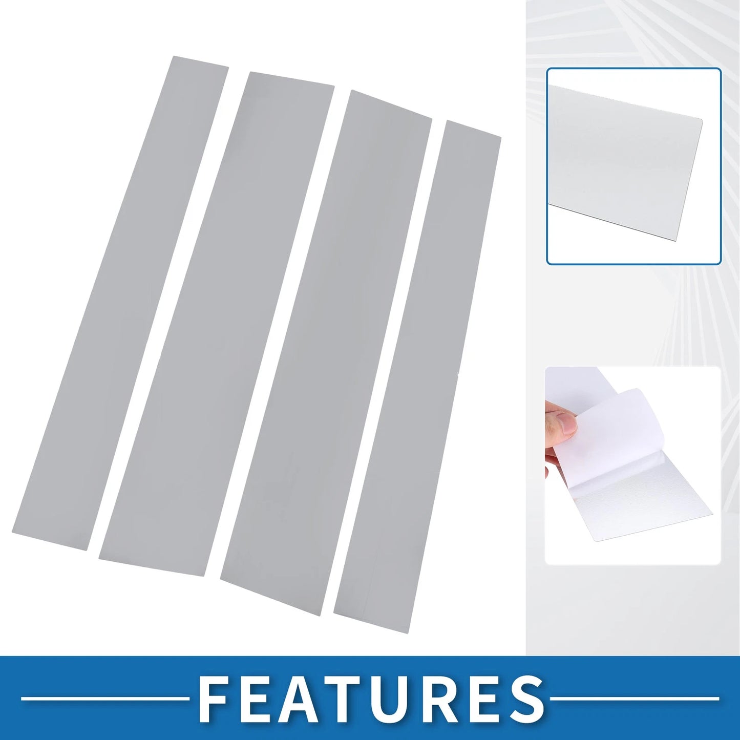 4 Pcs Car Pillar Window Trim Covers for Toyota Tundra (2007-2021) Chrome
