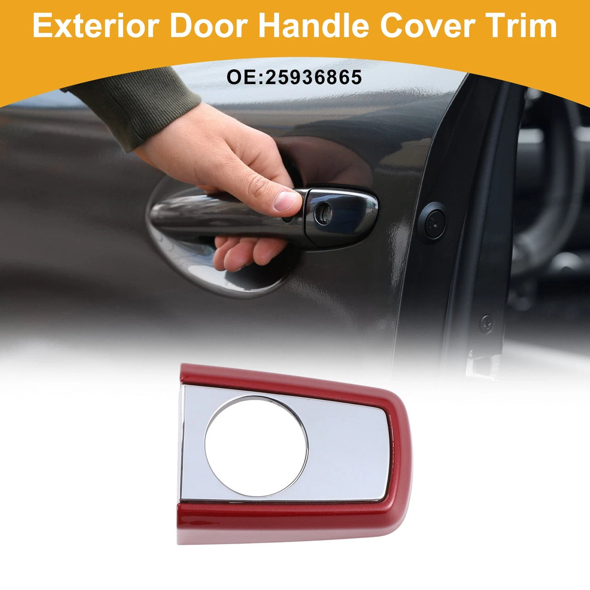 Exterior Door Handle Cover Trim for Buick Regal LaCrosse Encore Red ABS