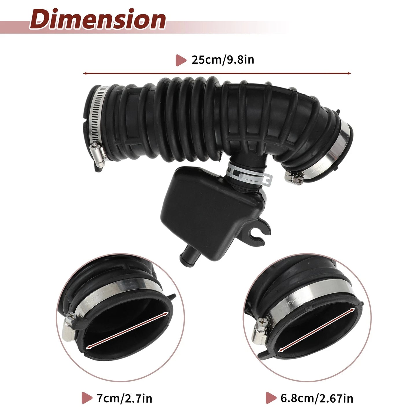 Air Intake Hose with Clamps for Infiniti FX35 (2009-2012)