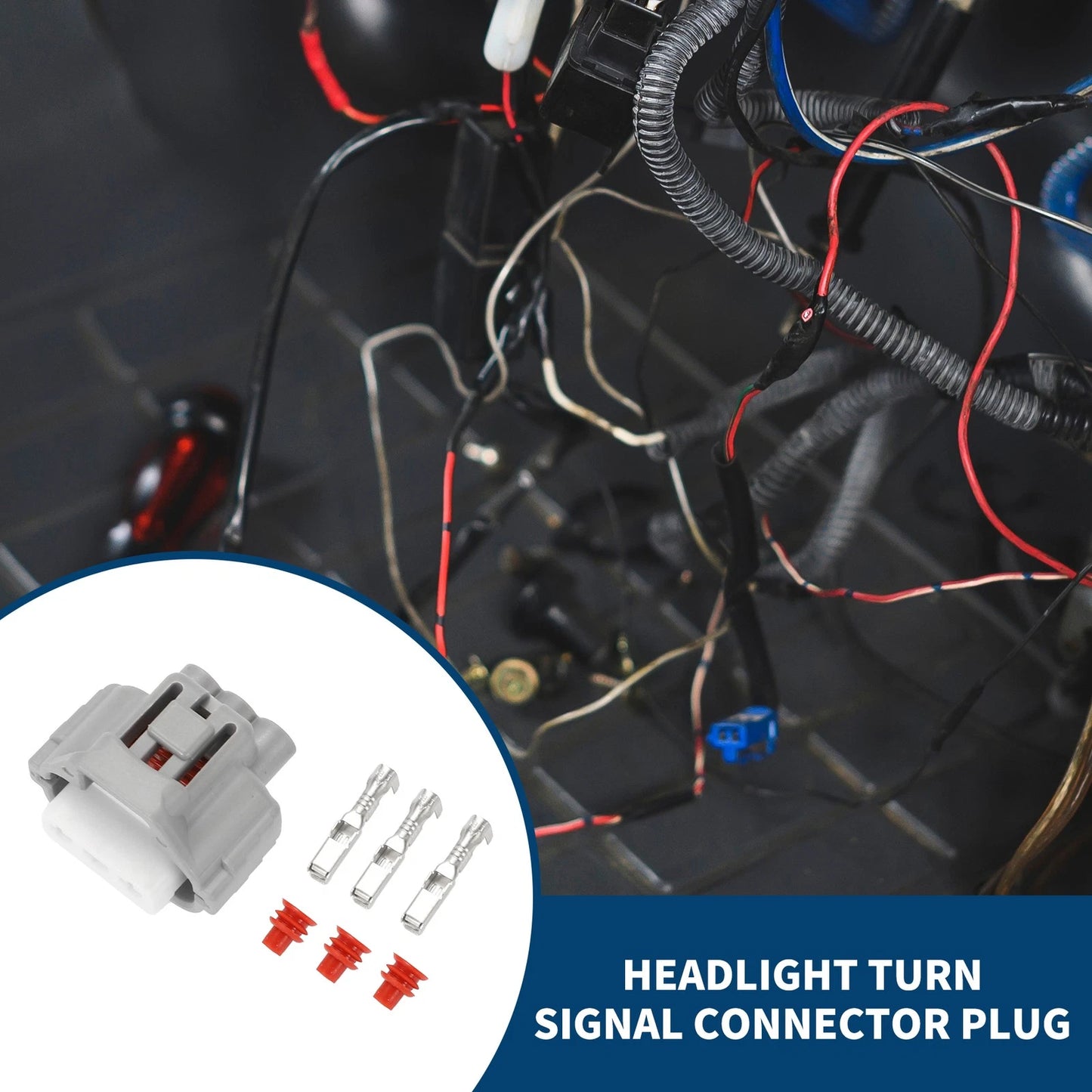 3 Pin Headlight Turn Signal Connector Plug for Toyota 4Runner (2003-2009)
