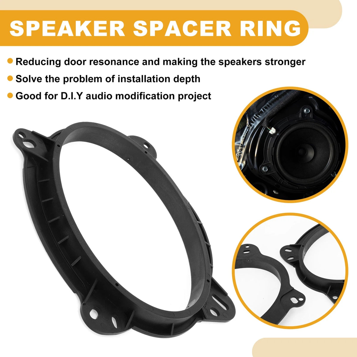 6x9" to 6.5" Speaker Spacer Rings for Toyota  -  Adaptor