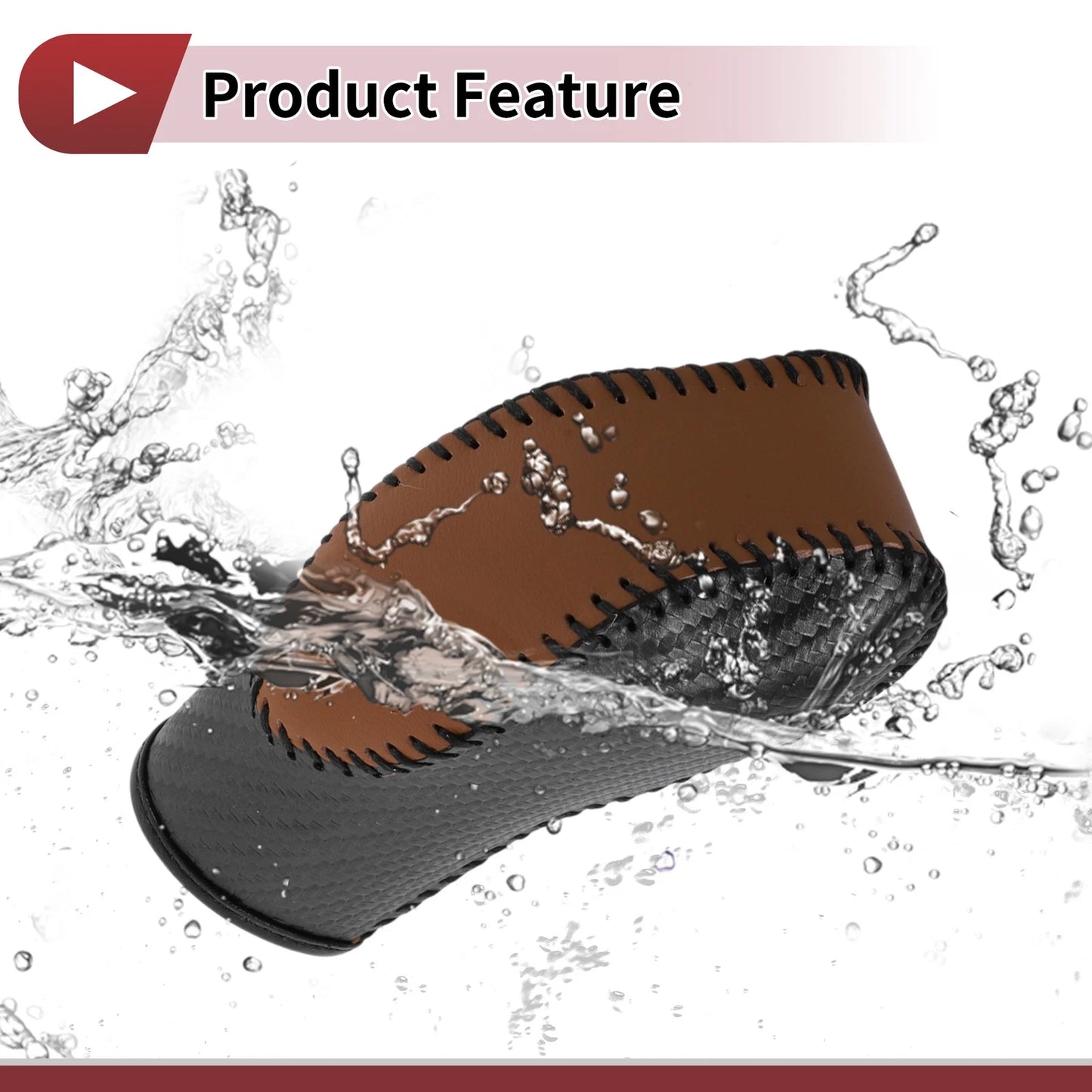 Brown Black Gear Shift Knob Cover for Ford Fusion (2013-2016)