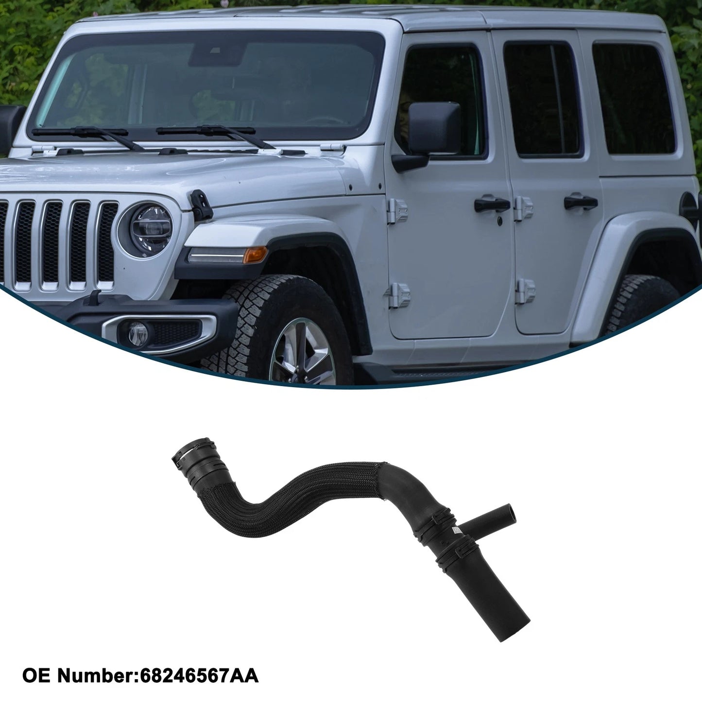 Radiator Hose for Jeep Renegade 1.3L 2.4L (2015-2021) Rubber Water Pipe