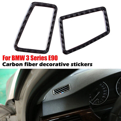 Carbon Fiber Dashboard Air Vent Outlet Frame Cover for BMW E90 E92 (2007-2013)