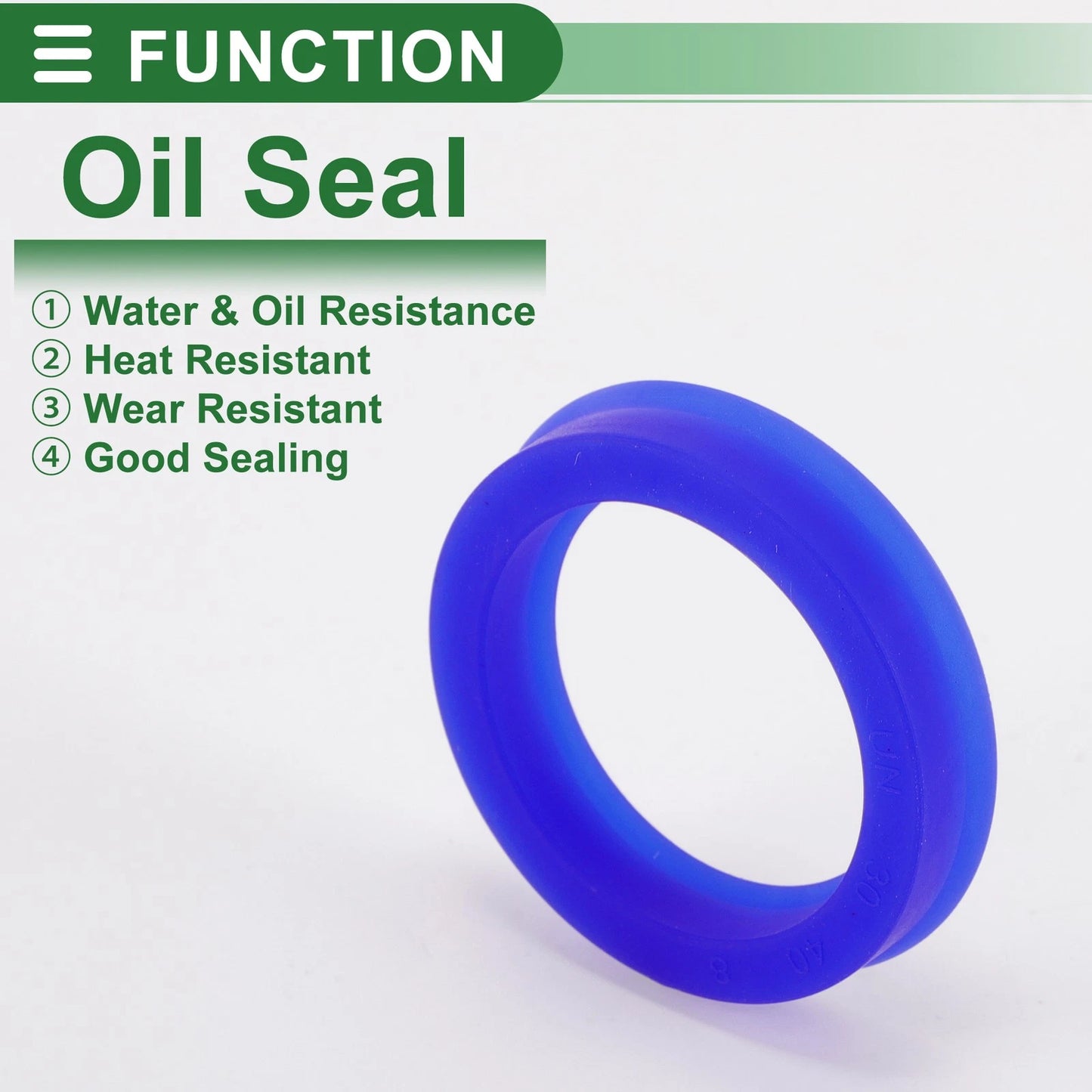 Oil Seal 30x40x8mm TPU Rotary Shaft Seal High Pressure Blue 5 Pcs for All Cars