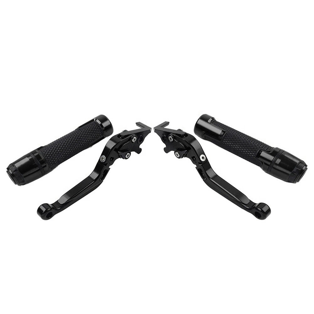 Black Extendable Brake Clutch Levers & Handlebar Grips for Daytona 675 R