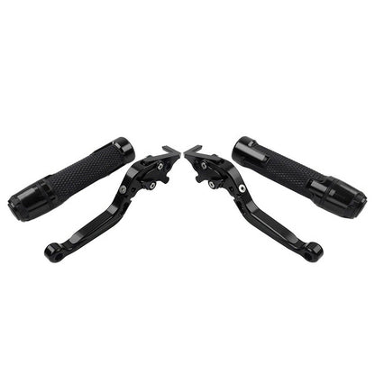Black Extendable Brake Clutch Levers & Handlebar Grips for Daytona 675 R