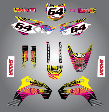 Custom Graphic Kit for Kawasaki KLX 140 (2015-2016) - Stickers & Decals