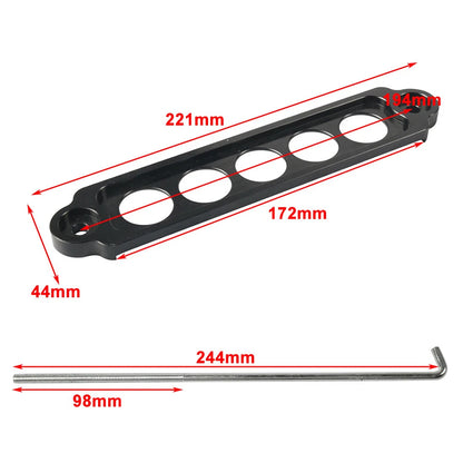 Universal Battery Tie Down Bracket Clamp Holder for Cars & Trucks - Black