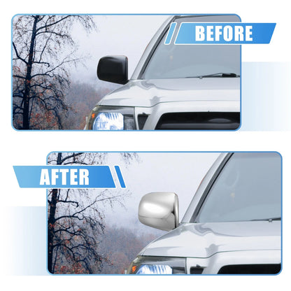 Chrome Plated Mirror Cover Top Upper Half Pair for Chevrolet
