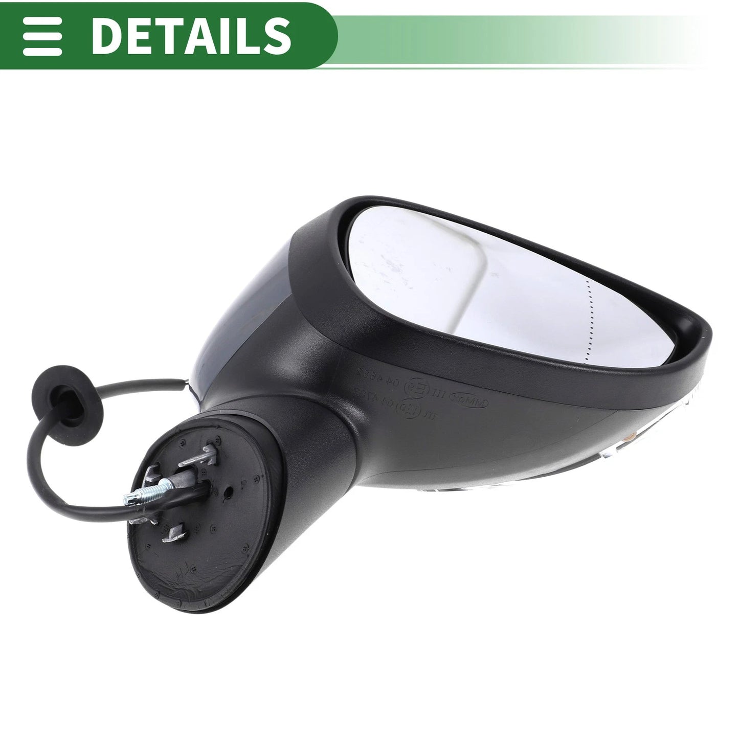 Right Side Door Mirror for Ford Fiesta Mk7 Electric Adjust Gray (2013-2017)