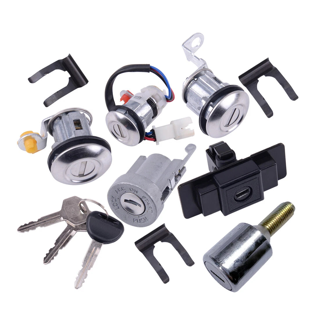 Door Lock Cylinder Key Set for Mitsubishi Pajero Montero (1990-2004)