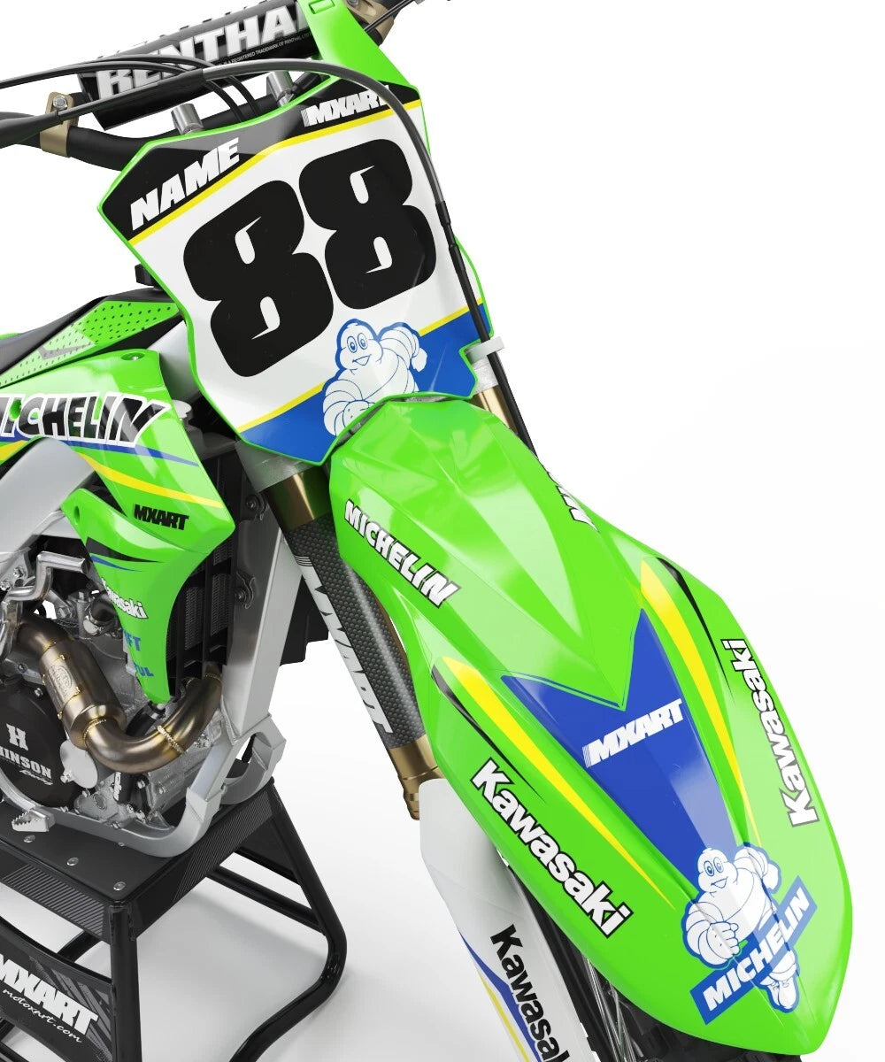 Custom Sticker Kit Delta Style for Kawasaki KX 65