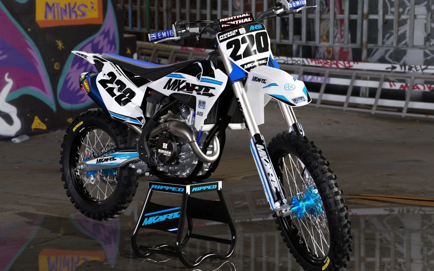 Ripped Style Decals Graphics Kit for Husqvarna TC 65 (2017-2023)