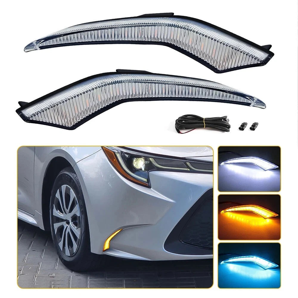 LED Fog Lights DRL for Toyota Corolla L LE XLE (2020-2022)