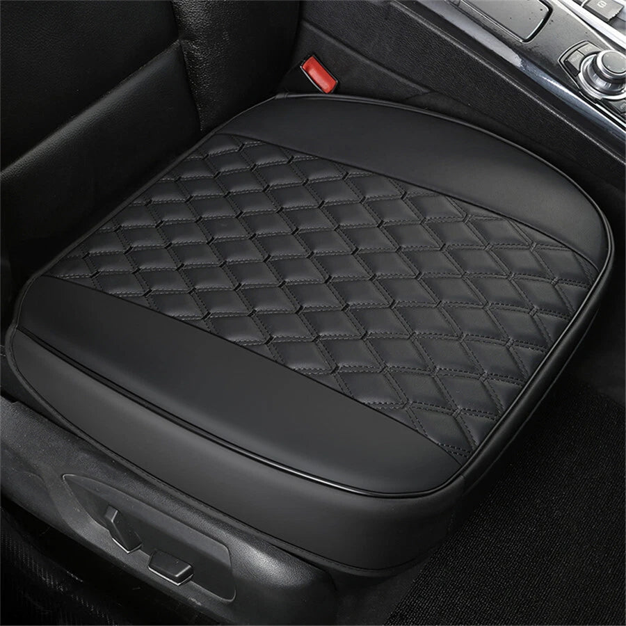 Black PU Leather Car Front Seat Cover Mat Protector - AU Ship