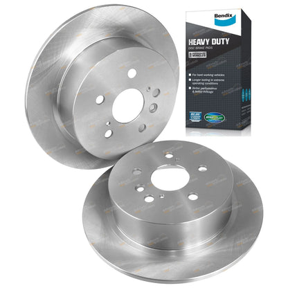 Rear Disc Rotors + HD Pads for Toyota Kluger GSU40/GSU45 V6 3.5L